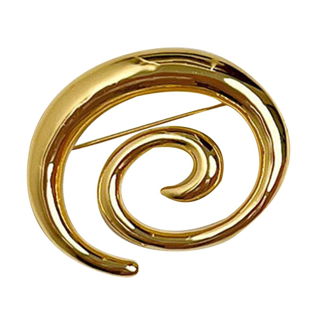 Lightweight Alloy Vortex Shaped Brooch Elegant Lapel Pin Eye Catching Vortex Shaped Brooch Pin for Daily Wear Parties