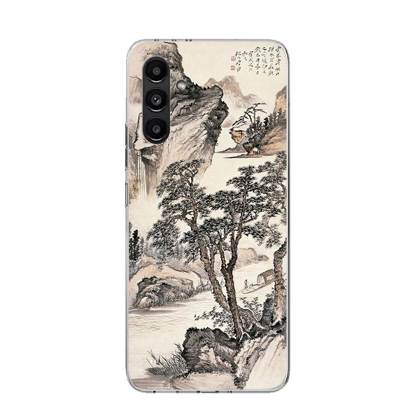 Chinese Style ink Painting Art Phone Case For Samsung Galaxy A17 A16 A14 A15 A13 A57 A56 A54 A55 A53 A37 A36 A34 A35 A33 A26 A24