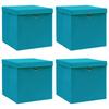 Storage Boxes and Lids 4 Pcs 32x32x32 Cm Fabric