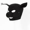 Breathable Cosplay Headpiece Piggy Head Mask, Adult Couple Role Play Mask for Party, Themed Event Accessories Funny Animal Full Face Halloween,