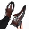 Neue Hochwertige Herren Chelsea Boots Reißverschluss Wasserdichte Stiefeletten Herren Brogue Mode Lässig Business High Top Stiefel Lederschuhe
