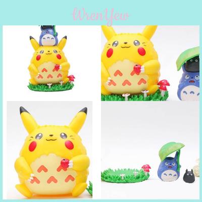 Entzückendes Pokemon Pikachu Mein Nachbar Totoro Dekorative Charakterfigur Modell Spielzeug Für Sammler