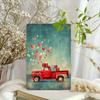 1pc Vintage Red Heart Balloon Van Iron Sign, 20.32x30.48 cm, Romantic Wall Hanging Decor for Home, Valentine's Day, Wedding, Win