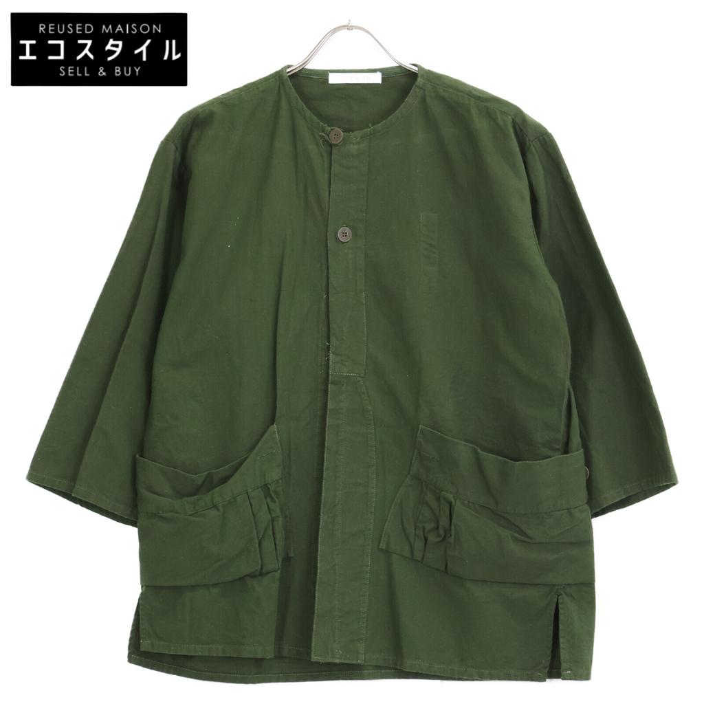 CATTA Khaki Collarless Jacket Jacket Not Written khakiUsed