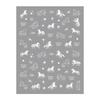 Redanco 5D Embossed Cartoon Nail Stickers - Chinese Style Galloping Horses 3D Design (Black and White, Dr1711)