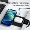 3 In 1 Fast Wireless Charger Pad Stand Desktop Type C USB A Charging Station For Samsung iPhone  Watch 2-8 SE Airpods Pro