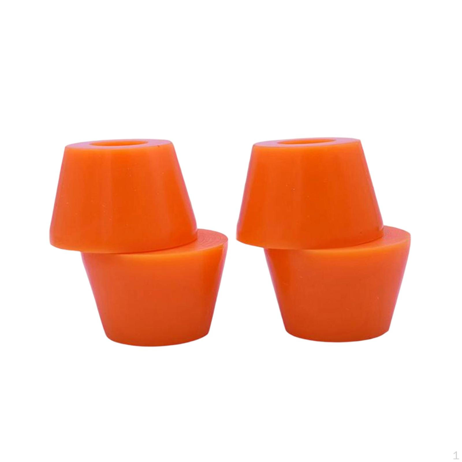 4 простых в установке полиуретановых втулки для оси лонгборда для осей, и . оранжевый