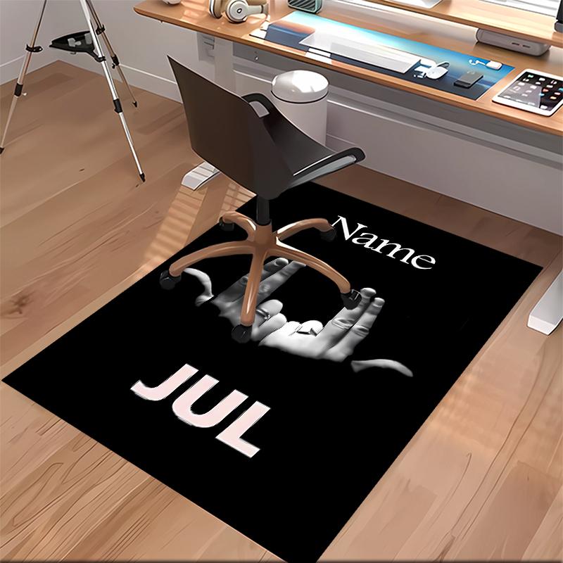 Custom Personalization Jul Rapper Print Area Rug - Soft, Washable Non-Slip Indoor Mat,Living Room,Home&Office Decorative Rug