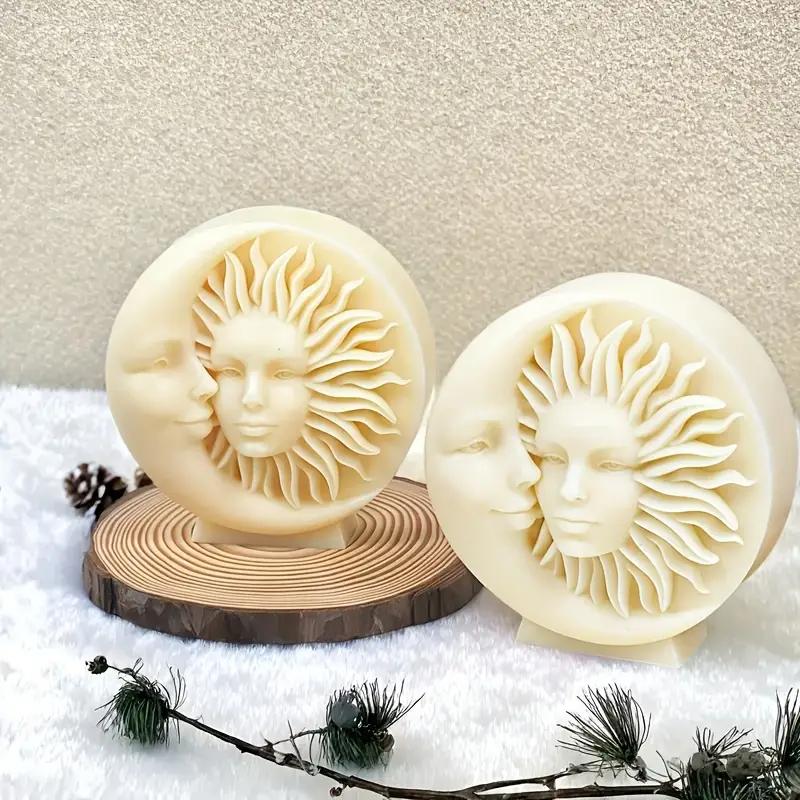 1PCS Silicone Moon and Sun Goddess Mold for Artistic and Irregular Shape Candle Making