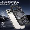 For iPhone 15 Pro Case Compatible with MagSafe Rose Flower Pattern PC + TPU Phone Cover