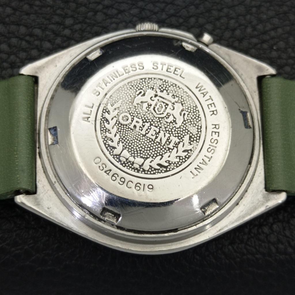 VINTAGE ORIENT AUTOMATIC 46941 JAPAN MENS GREEN COLOR DIAL WATCH a700684-5 R204-a700684