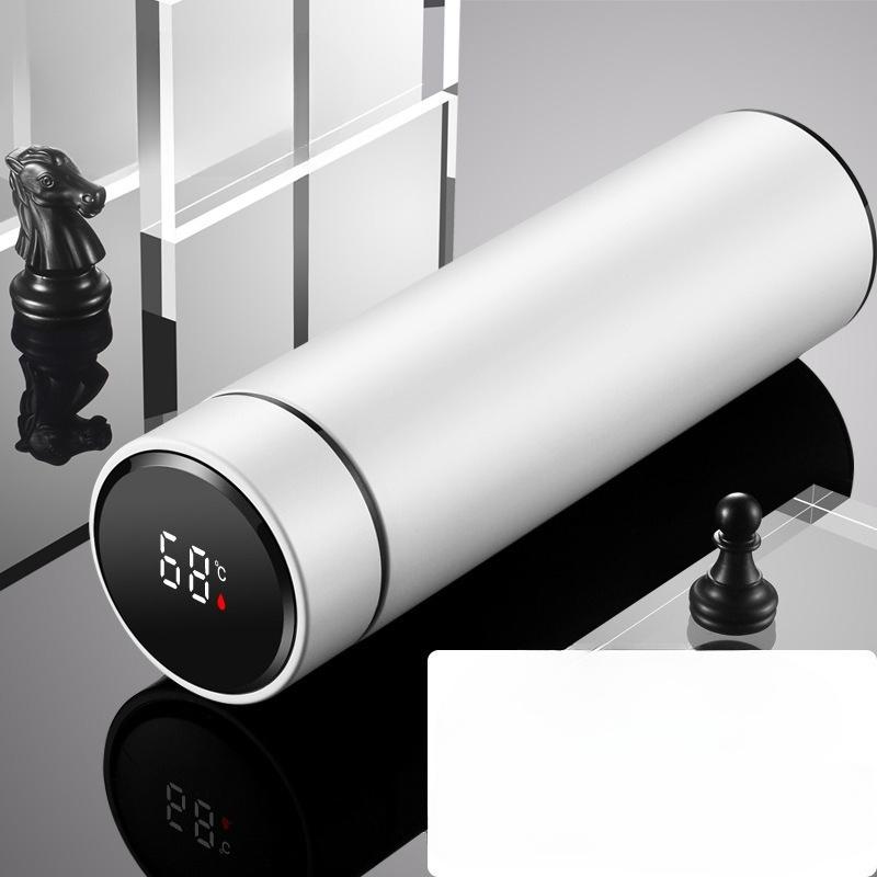 1Pc Intelligent Temperature Measurement Thermos Cup Large Capacity High-grade Tea Cup 304 Stainless Steel Portable Business Water Cup Tea Separation