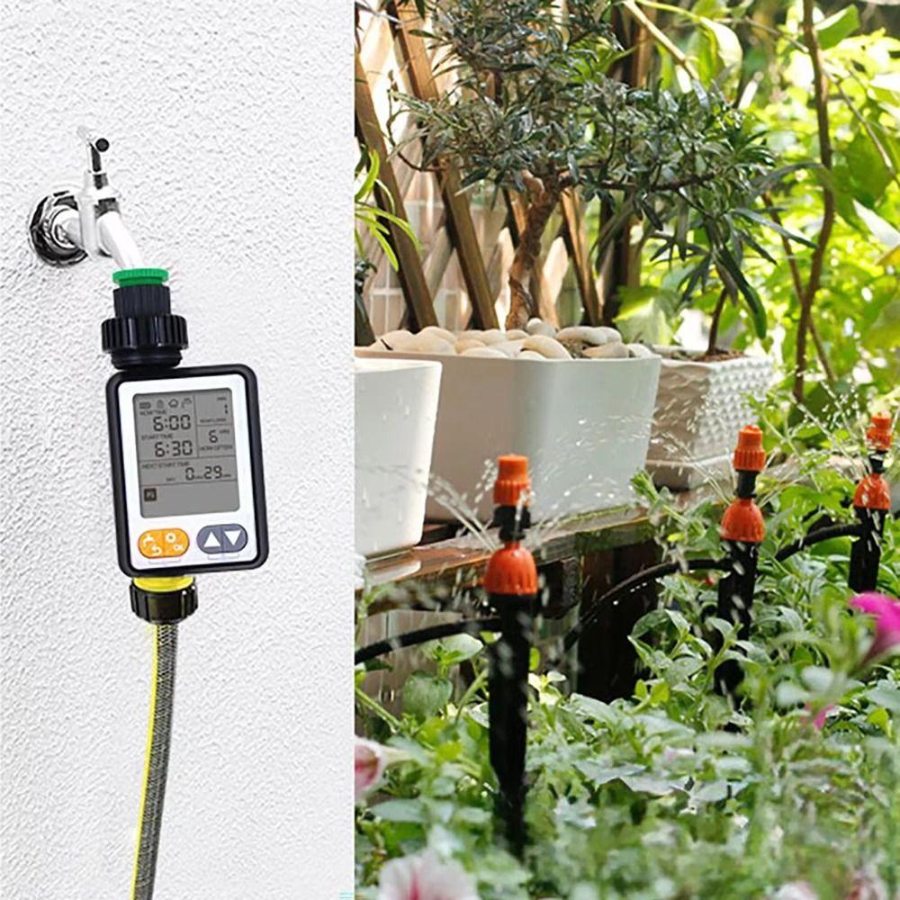 Large Screen Digital Watering Timer IPX5 Waterproof Garden Watering Timer  Garden Sprinkler Systems