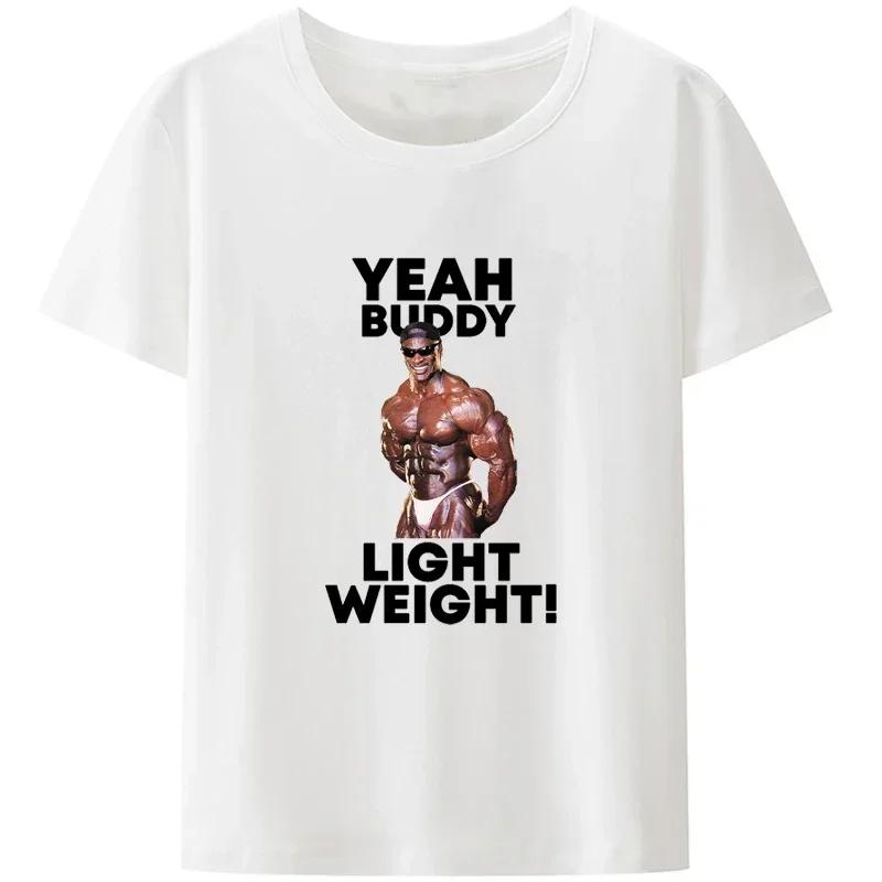 

Одяг для ЗАЛУ Ronnie Coleman Fit Футболка для тренувань для чоловіків Легка Базова Повсякденна Толстовка Новинка Дизайн Смішна XL рожевий