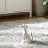 3D Printed Geometric Dog Sculpture Modern Minimalist Desk Decor Matte Black & White