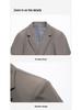 Men's Spring 2026 Korean Style Solid Color Single-Breasted Casual Suit Jacket