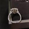 Solid 18k White Gold AU750 Ring 3CT Cushion Light Yellow Diamond Women Wedding Ring Fashion Wedding Jewelry Accessories