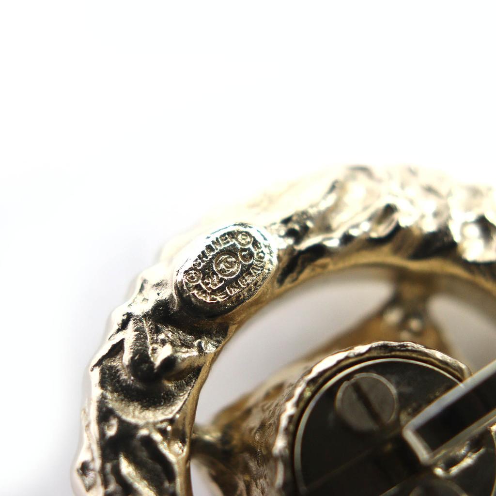 CHANEL hair accessory COCO Mark Rhinestone Beaded Hairpin gold Women 22C Used