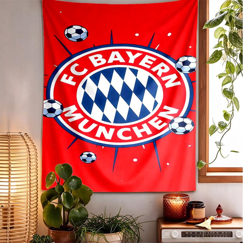 Bayern Munich Pattern Tapestry Wall Hanging Boho Aesthetic Wall Blanket For Bedroom Living Room Dorm Home Wall Decor 1015361