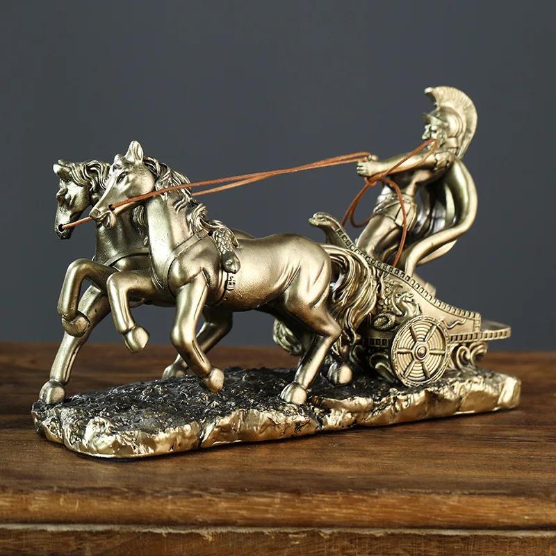 Vintage bronzová socha rytíře Pryskyřičná dekorace Středověká figurka rytíře Dekorace na polici doma i v kanceláři Jedinečný dárek pro muže