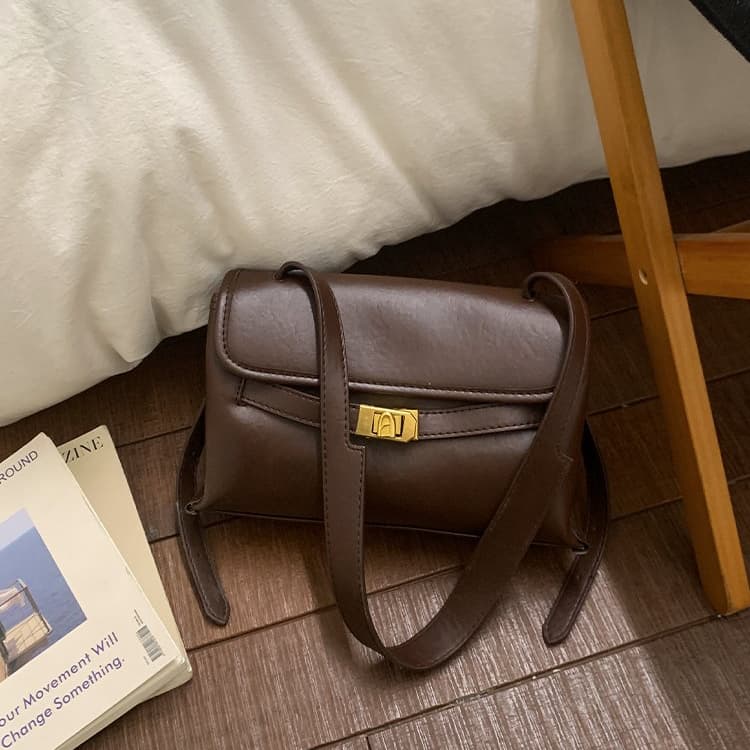 Metal Lock Underarm Bag Women's One-shoulder Crossbody Bag