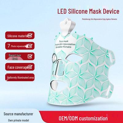 מסכת פנים לבית מסיליקון פוטון LED - ספקטרומטר פנים שבעה צבעי אור