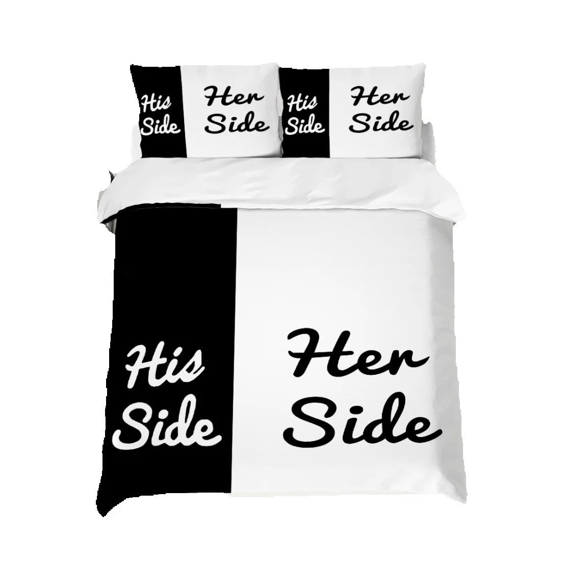 

Comforter Lovers Gift Mr Mrs Bedding Set Couple Romantic Valentines Day S Queen King Size 2/3 Pcs Comforter (quilt)-EU Single(135*200cm)3pcs