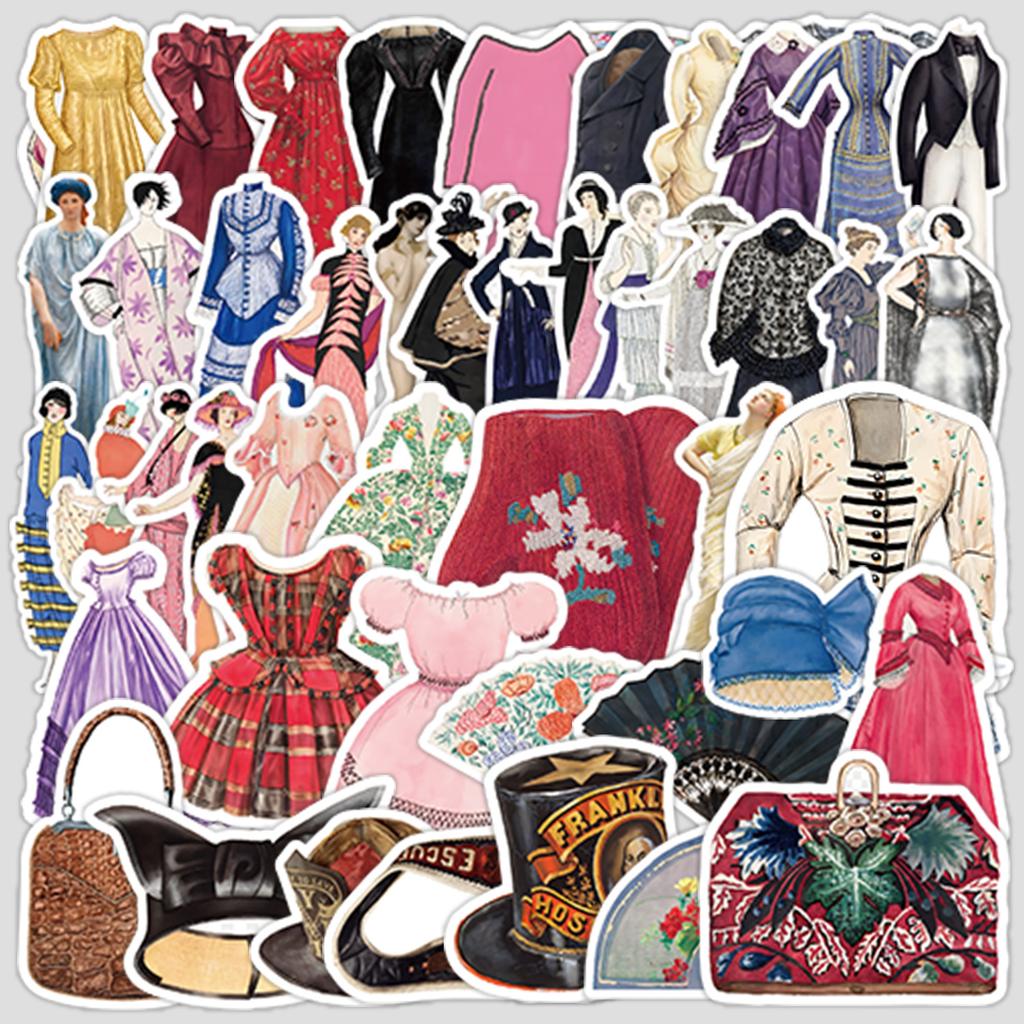 50 European Classical Fashion Series Graffiti Stickers, Water Cup, Computer Waterproof Decorative Stickers, Creative DIY Stickers