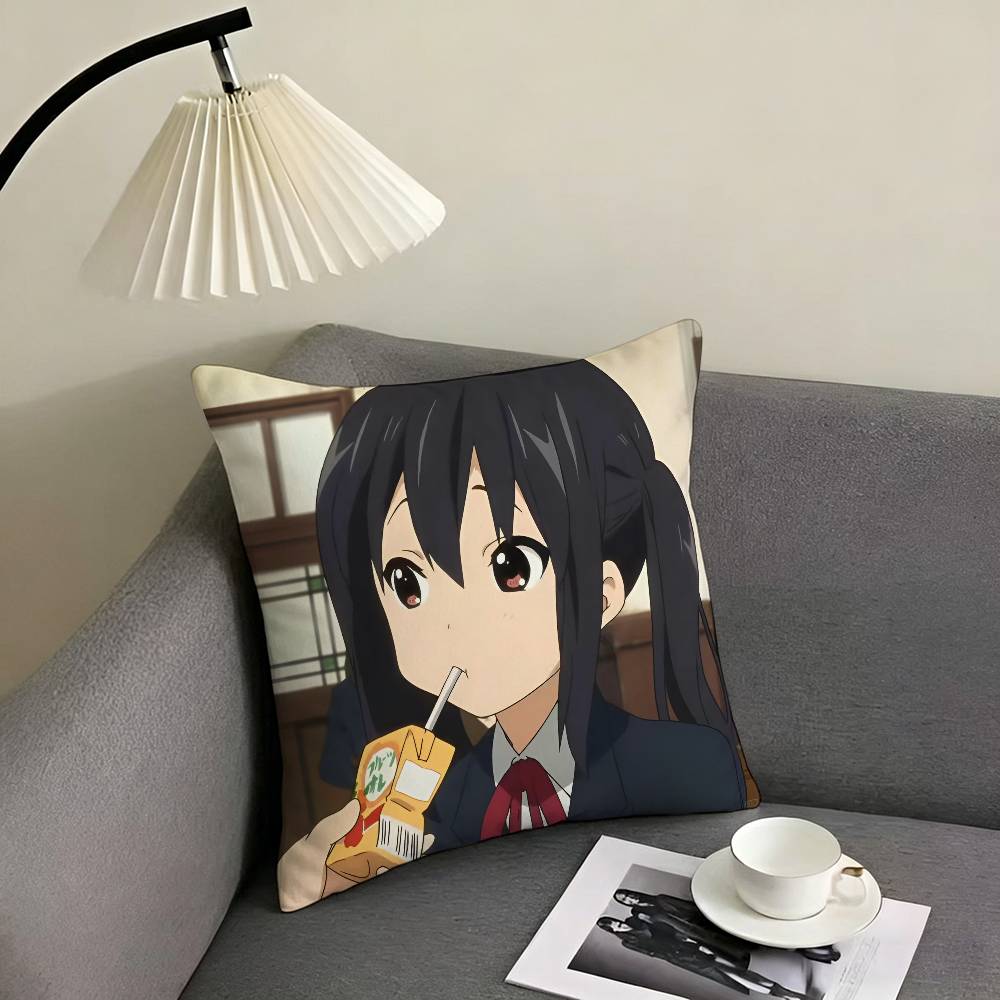 1pc Kawaii Cartoon Yui Mio Azusa Tsumugi Pillow Case Fashion Square Pillowcase Bedroom Sofa Room Ins Decoration Leisure