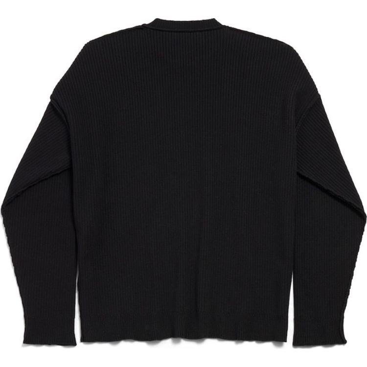 Balenciaga SS25 Knitwear Loose Fit Men's Black 821792T33691000