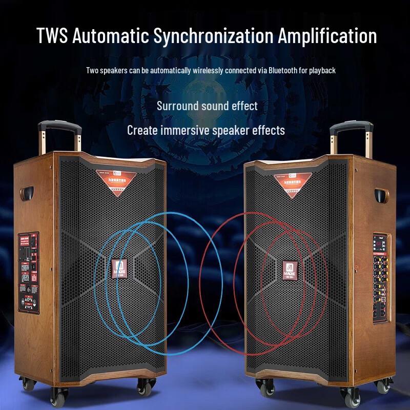 MALONE M-8910 Portable Bluetooth Karaoke Trolley Speaker CN plug (adapter included)