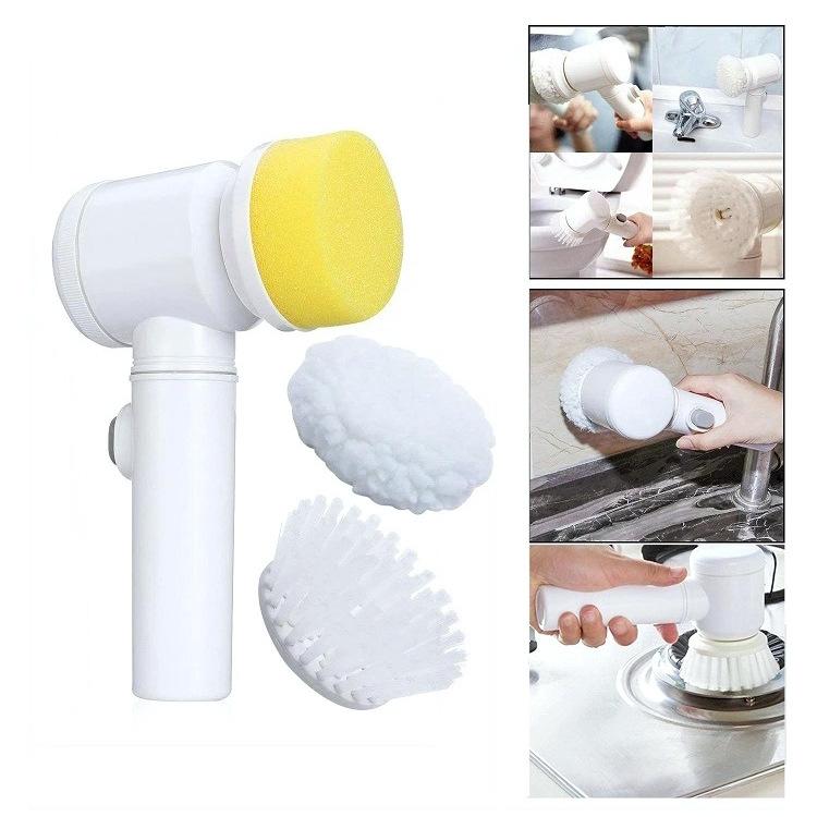 Cleaning Brush Bathroom Scrub Kitchen Tool USB 5 in 1 Handheld Bathtub to Clean Sink