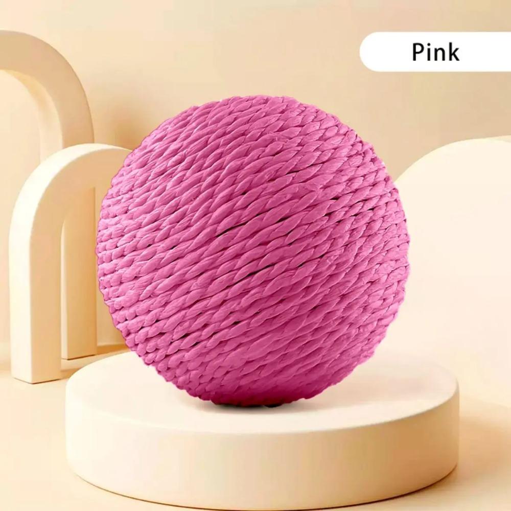 10CM Interactive Sisal Cat Scratching Ball Toy for Kitten Teeth Cleaning Anti Bite Cat Ball Sounding Toy Pet Supplies