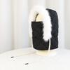 Lei Feng Hat with Soft Plush Inner Fluffy Fur Edge Winter Face Guard Head Cap Adjustable Drawstring Headgear