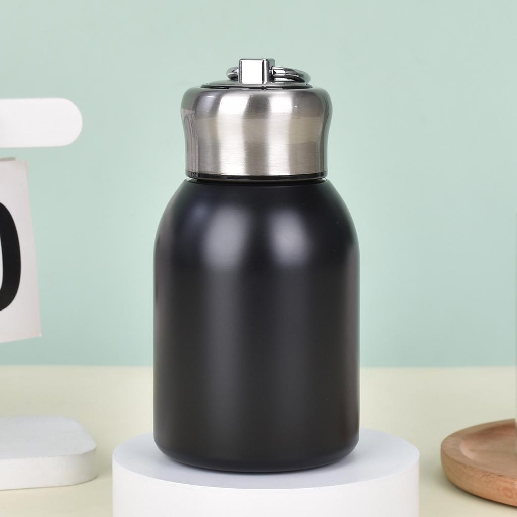 Trendy Steel Small Fat Cube Cup Will Carry Ring Pocket Cup Double Vacuum Steel Thermos Cup Durable Durable Useful