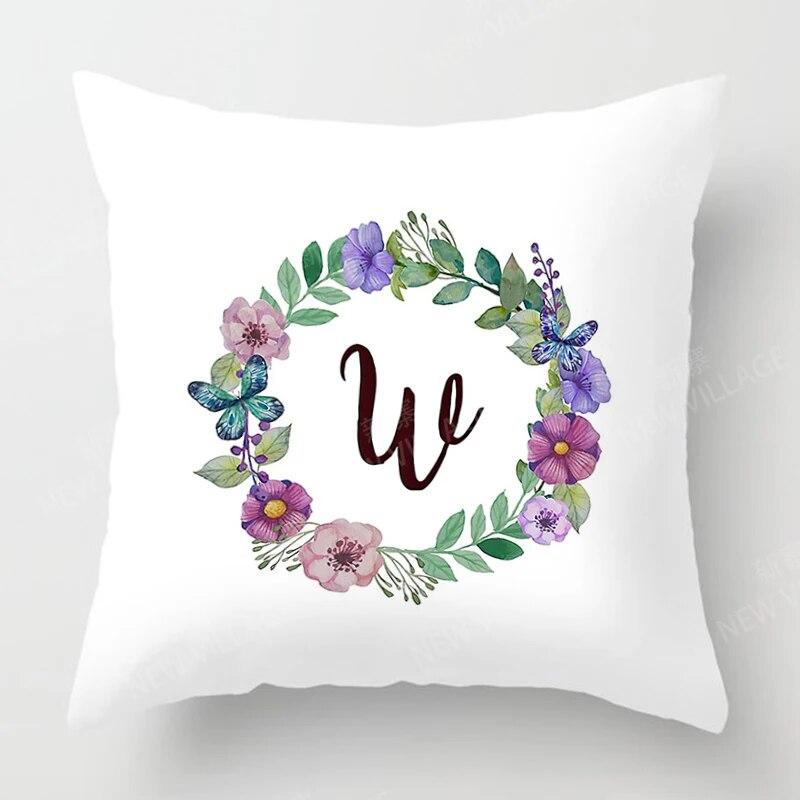 Personalized letter printed pattern pillowcase for home bedroom living room sofa decoration throw pillow pillowcase