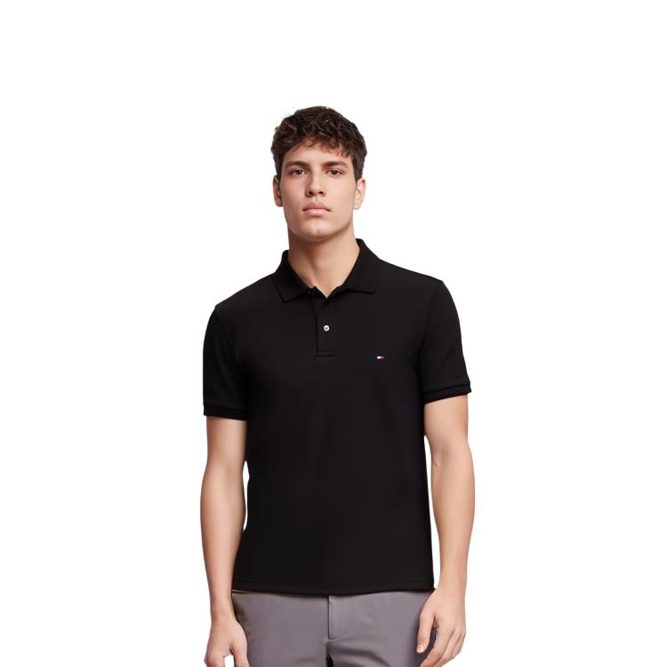 Tommy Hilfiger Polo Shirt Men's Black MW0MW26882BDS