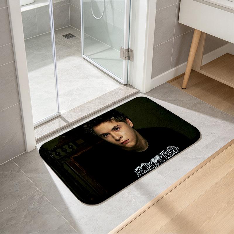 Gustav Schafer Print Flannel Kitchen Mat Christmas Soft Area Rug Non Slip Floor Carpet Home Decoration