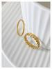2024 New  Plated Stainless Steel Women Rings Simple Round Texture Waterproof Finger Stacking Gold Color Ring Wedding Jewelry