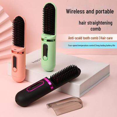 Tragbarer kabelloser Haarglätterkamm mit doppeltem Verwendungszweck und Ionentechnologie