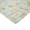 Tapis en cuirs recyclés blanc et doré 160x230