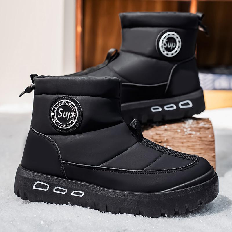Winter Snow Boots for Men Add Velvet Men's Sneakers Ankle Boots Soft and Comfortable Sports and Leisure Wear-resistant Non-Slip