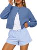 Cropped Cardigan Sweaters for Women Fall Fashion Clothes 2026 Lightweight Knit Button-Down, Versatile Layering Piece for Fall, Spring & Office Wear