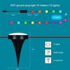 WiFi Smart LED Color-Changing Lawn and Music Light String with In-Ground Plug