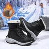 Schneestiefel Damen Plateaustiefel Rutschfeste Damen Winterschuhe Fell Warme Stiefeletten für Damen Wedges Wasserdichte Overknee Stiefel