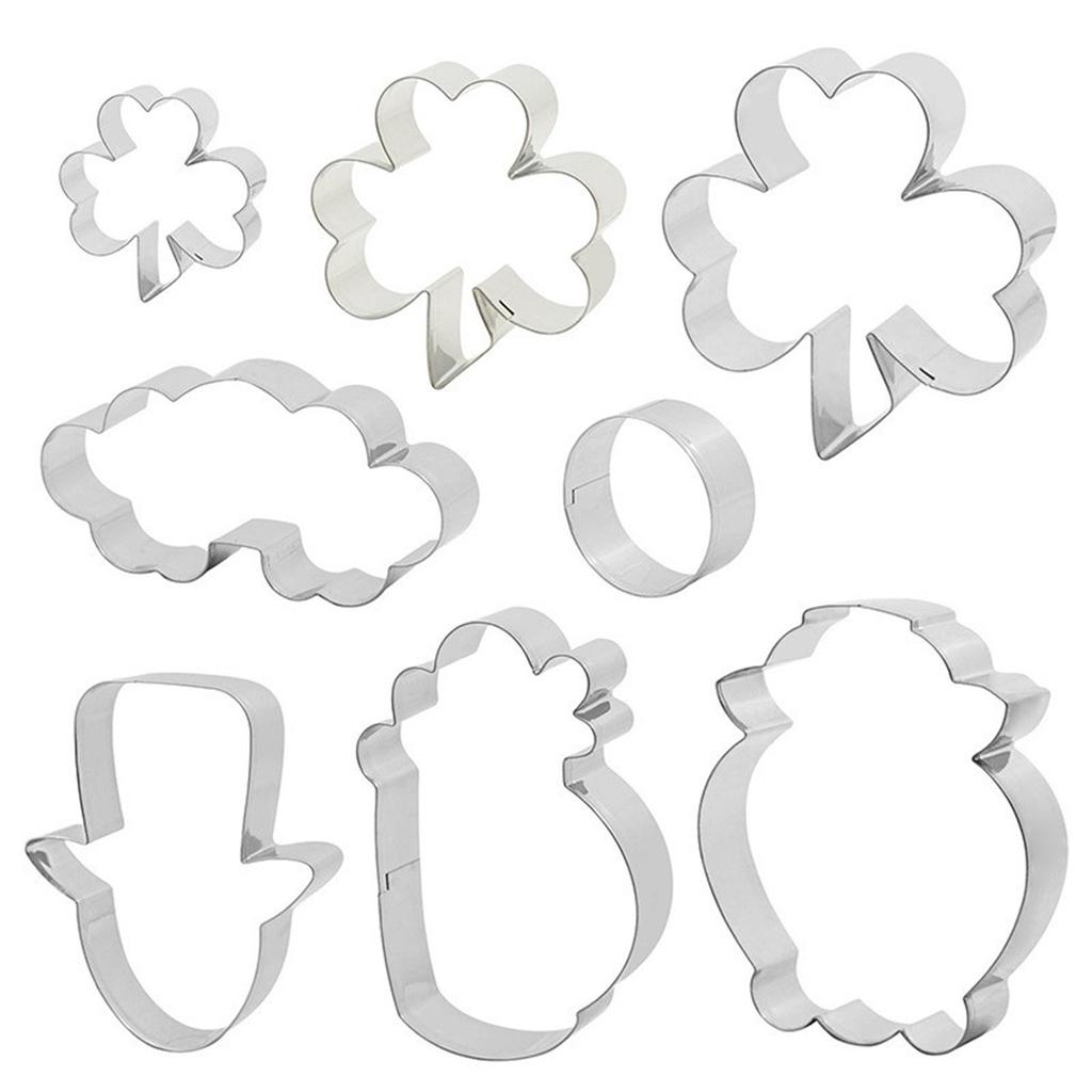8Pcs Cookie Cutter Cookie Cutters Set Four Leaf Mould