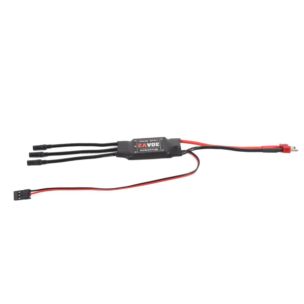 Brushless ESC 30A V2 RC Airplane Drone Motor Electric Speed Controller T Plug To Banana Female