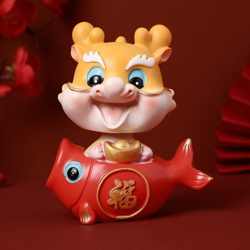 Cute Chinese Lucky God Car Hanging Ornament Prosperity And Wealth Charm