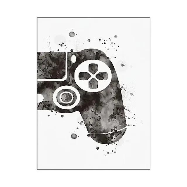 Game Gaming Room Gamepad Abstract Posters and Prints Wall Art Canvas Paintings Pictures Gamer Gift for Boys Children Room Decor