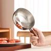 1PCS Stainless Steel Small Cooking Pan Cookware Kitchen Tools Wooden Handle Breakfast Cooker Kitchen Tools